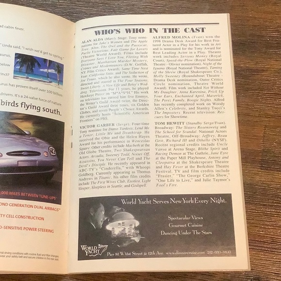 Playbill “ART” the Original Broadway Cast - Picture 6 of 6